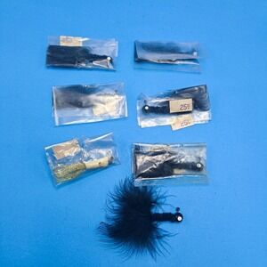 Hand Tied Fishing Jigs Lot Crappie Panfish Bass Trout Streamer Fly Lures Vintage